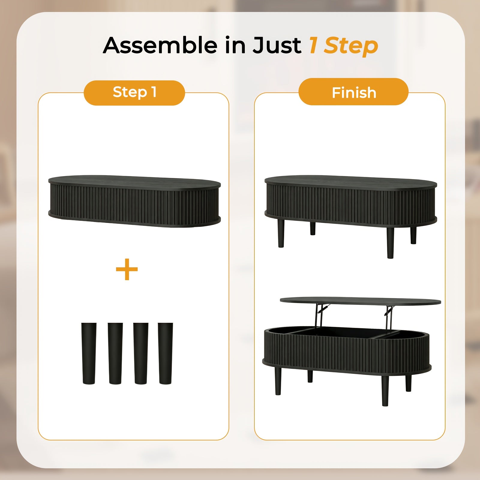 Lift Top Coffee Table | Vintage Style, Durable Wood Construction, Hidden Storage Compartment, Adjustable Storage Shelf, Modern Coffee Tables