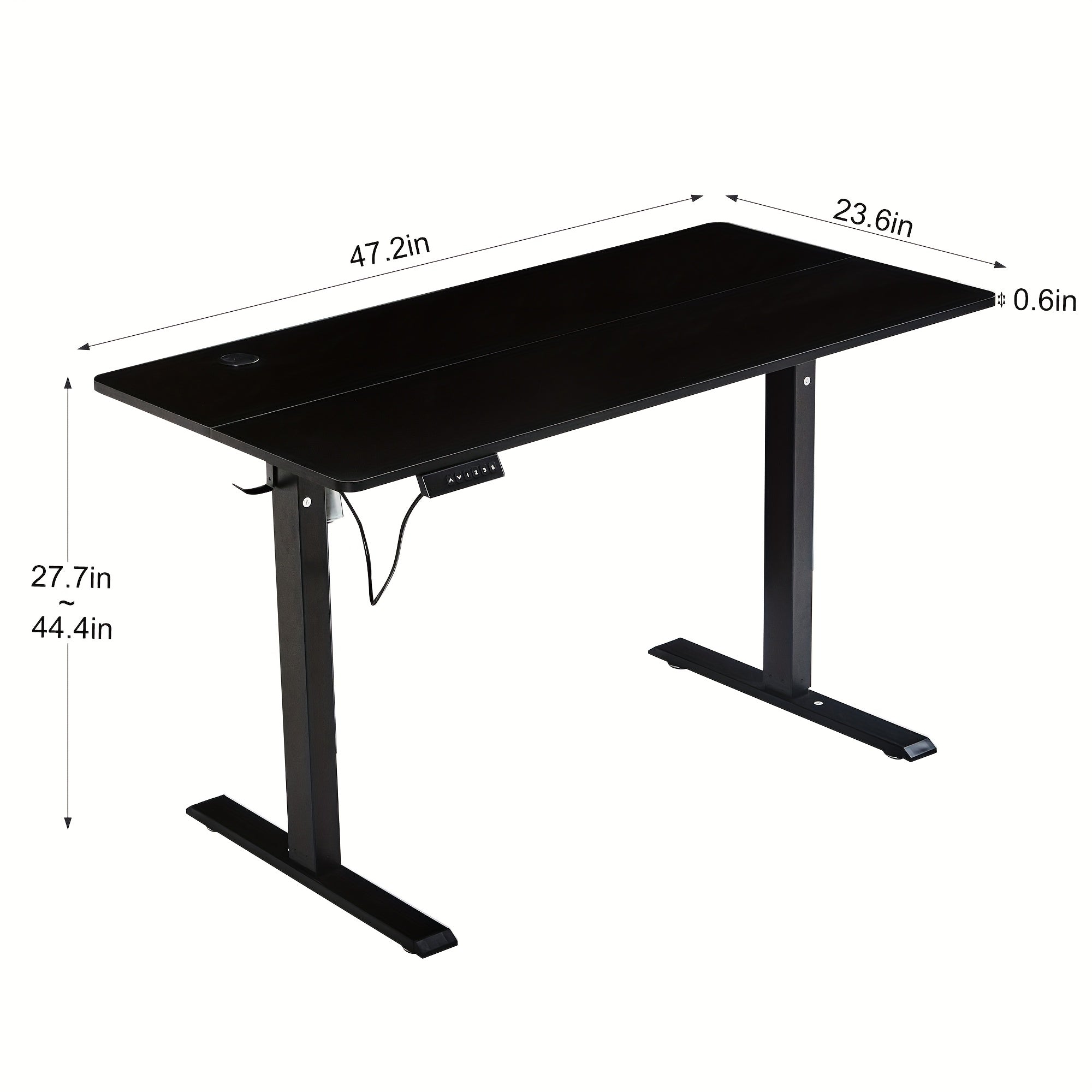 Electric Lift Desk, Standing Office Desk, Home Desk Simple Black