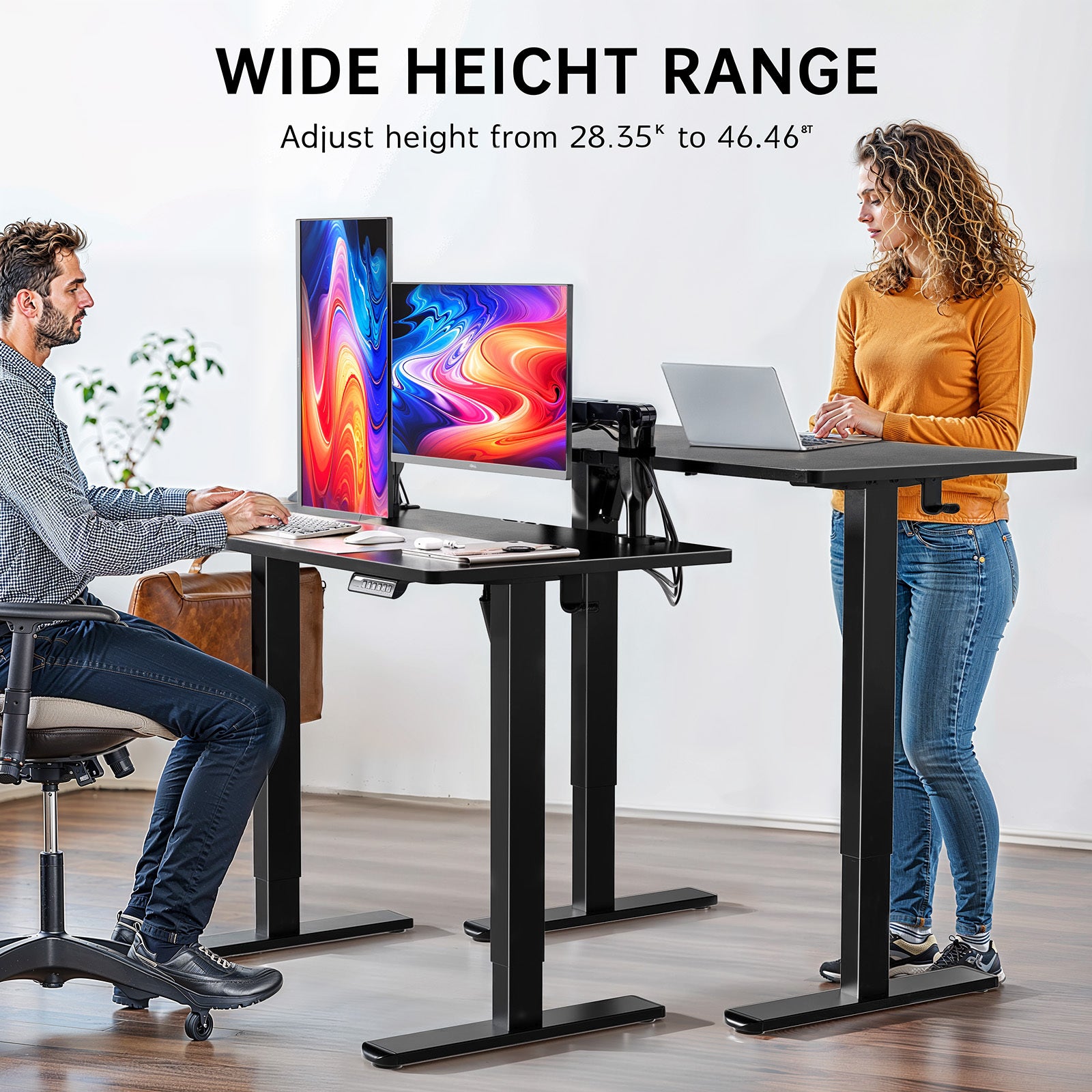 63 * 28 Inch Adjustable Height Electric Lifting Table, Ergonomically Designed Desk, Gaming Table, Suitable for Home Offices, Cafes, Restaurants, Electric Standing Table,