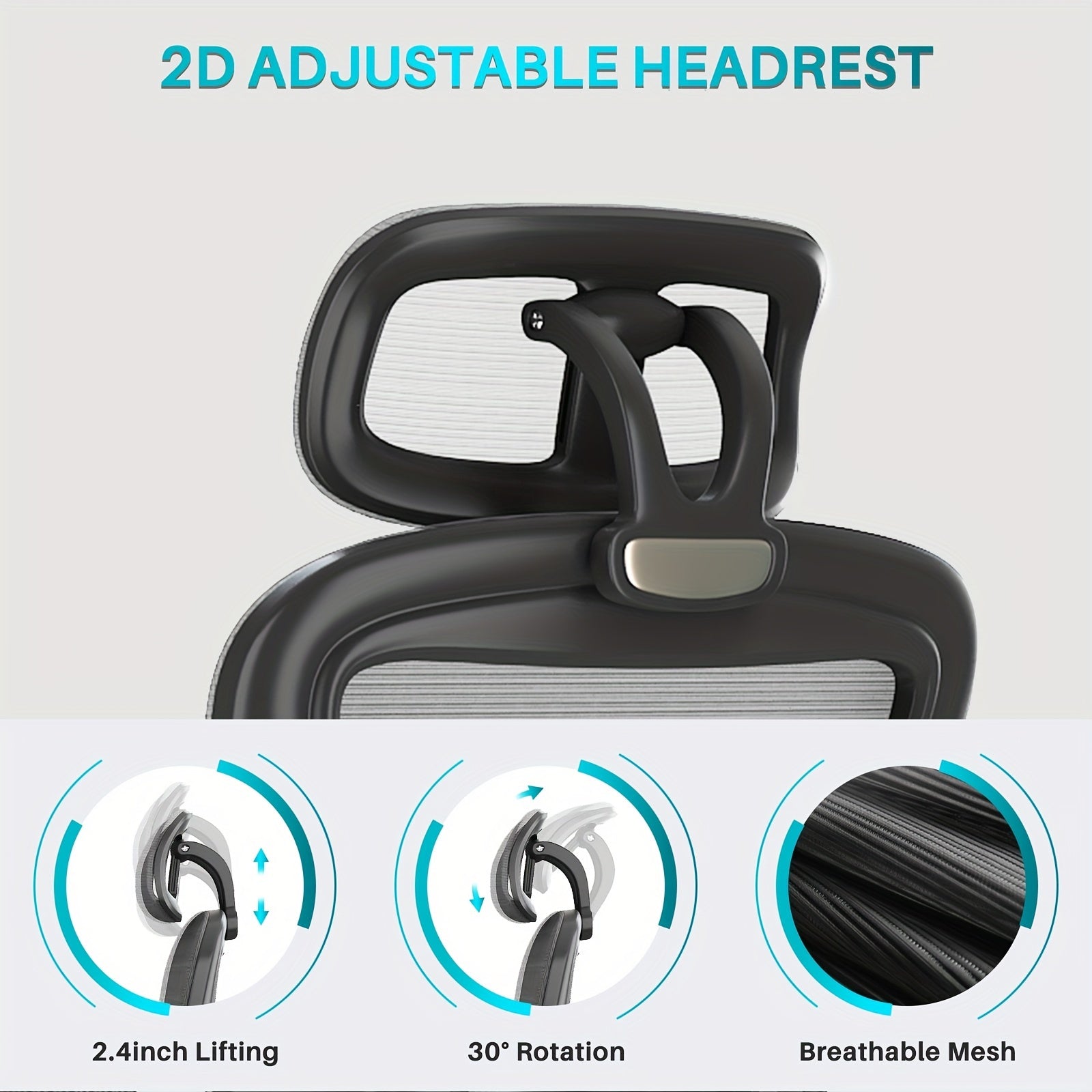 Ergonomic Office Chair M903, High Back Computer Desk Chair With Wheels, Comfy Mesh Office Chair With Adjustable Lumbar Support & Headrest, Black Swivel Executive Managerial Task Chair