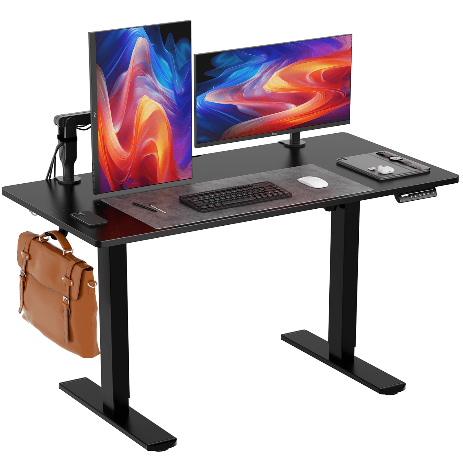 63 * 28 Inch Adjustable Height Electric Lifting Table, Ergonomically Designed Desk, Gaming Table, Suitable for Home Offices, Cafes, Restaurants, Electric Standing Table,