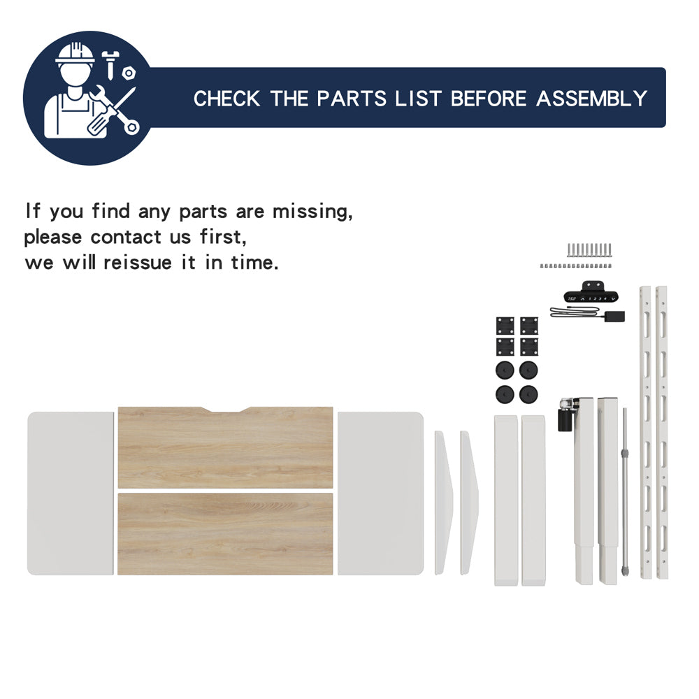 Height-Adjustable Electric Standing Desk Suitable for Home And Office Use, Modern Luxury Design, 55\