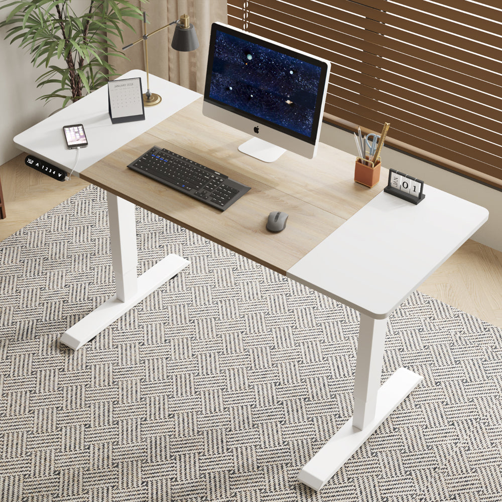 Height-Adjustable Electric Standing Desk Suitable for Home And Office Use, Modern Luxury Design, 55\