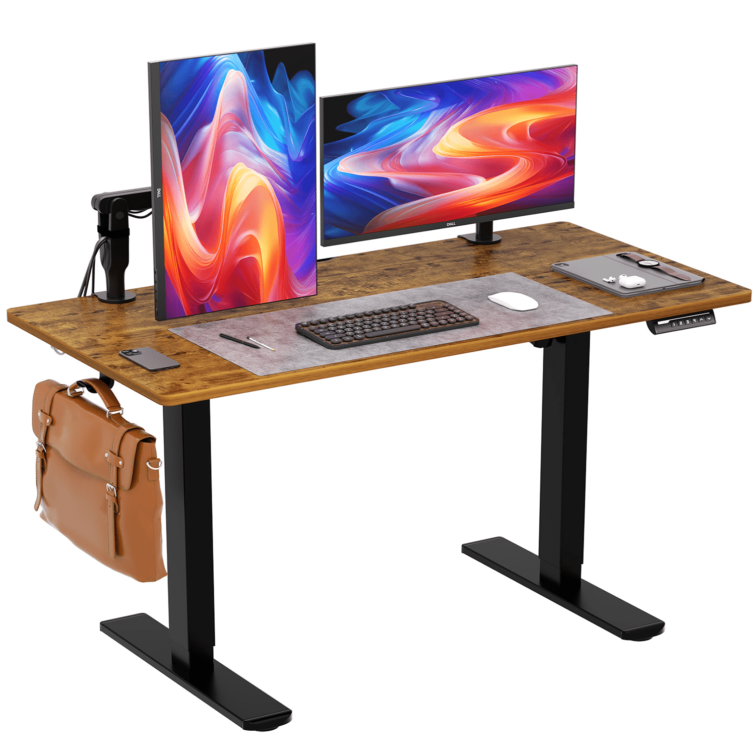 63 * 28 Inch Adjustable Height Electric Lifting Table, Ergonomically Designed Desk, Gaming Table, Suitable for Home Offices, Cafes, Restaurants, Electric Standing Table,