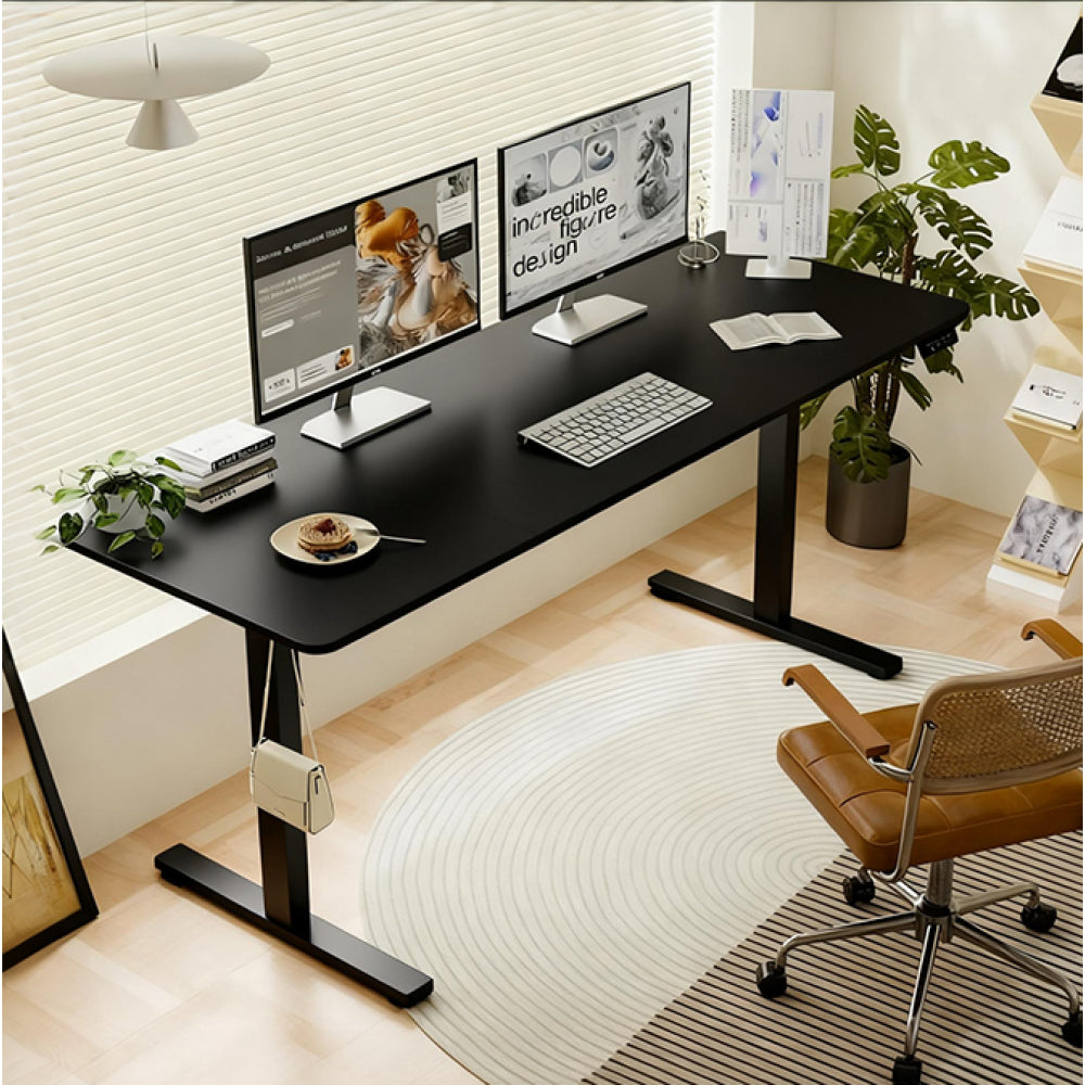 Height-Adjustable Electric Standing Desk Suitable for Home And Office Use, Modern Luxury Design, 55\